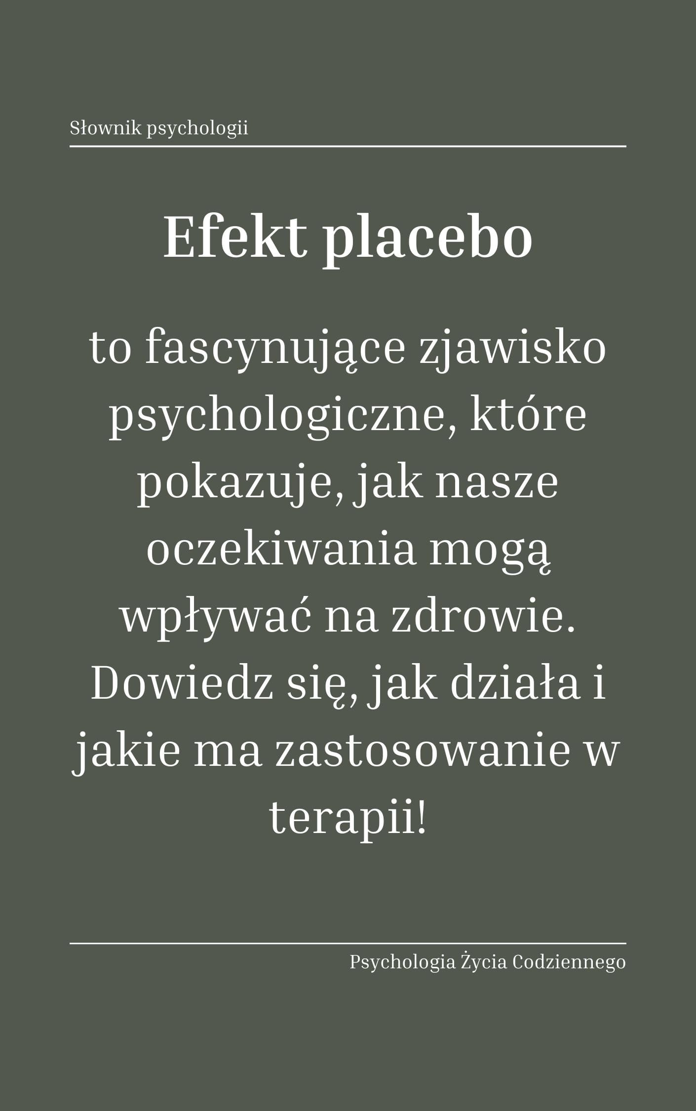 efekt palcebo