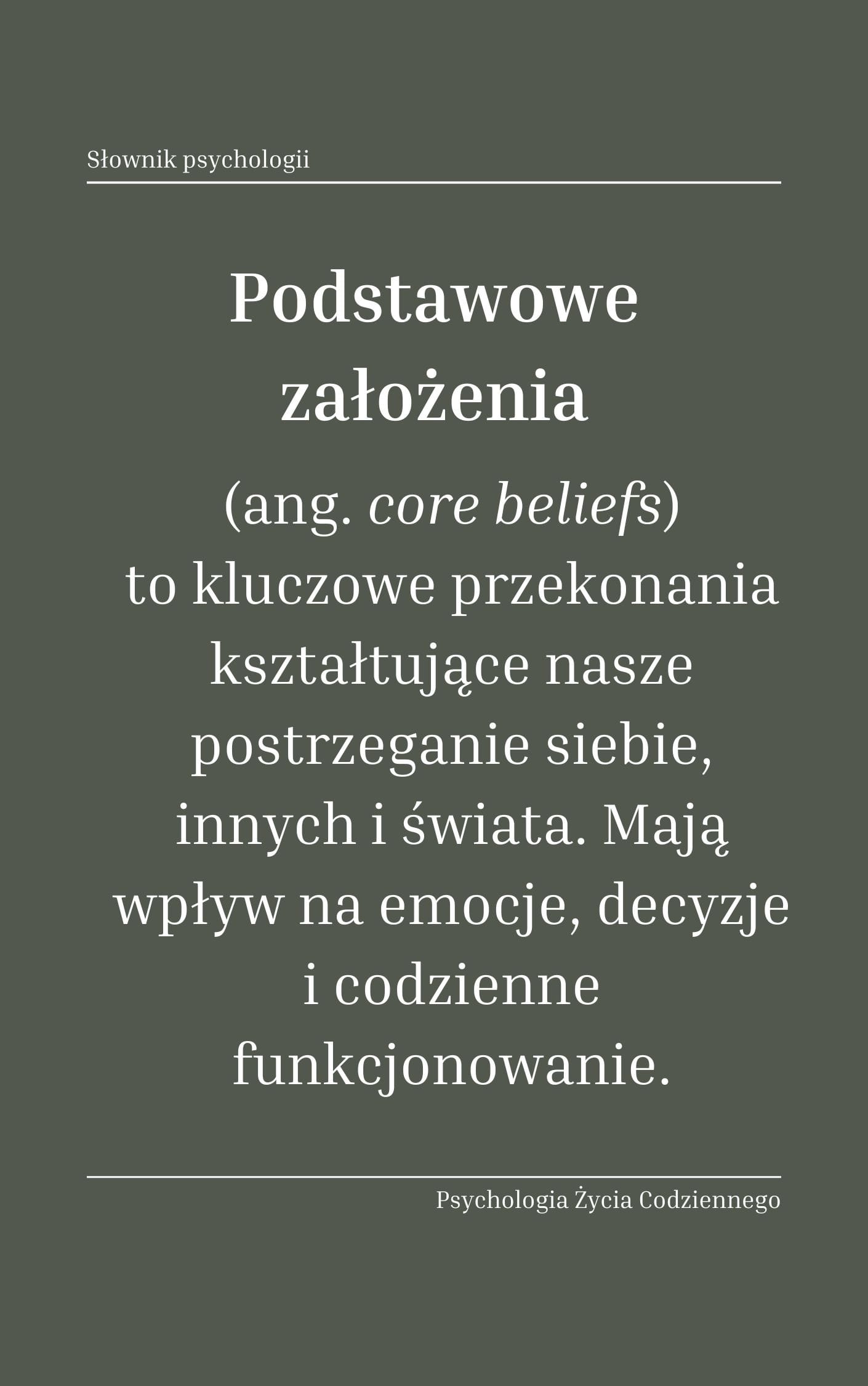Podstawowe założenia