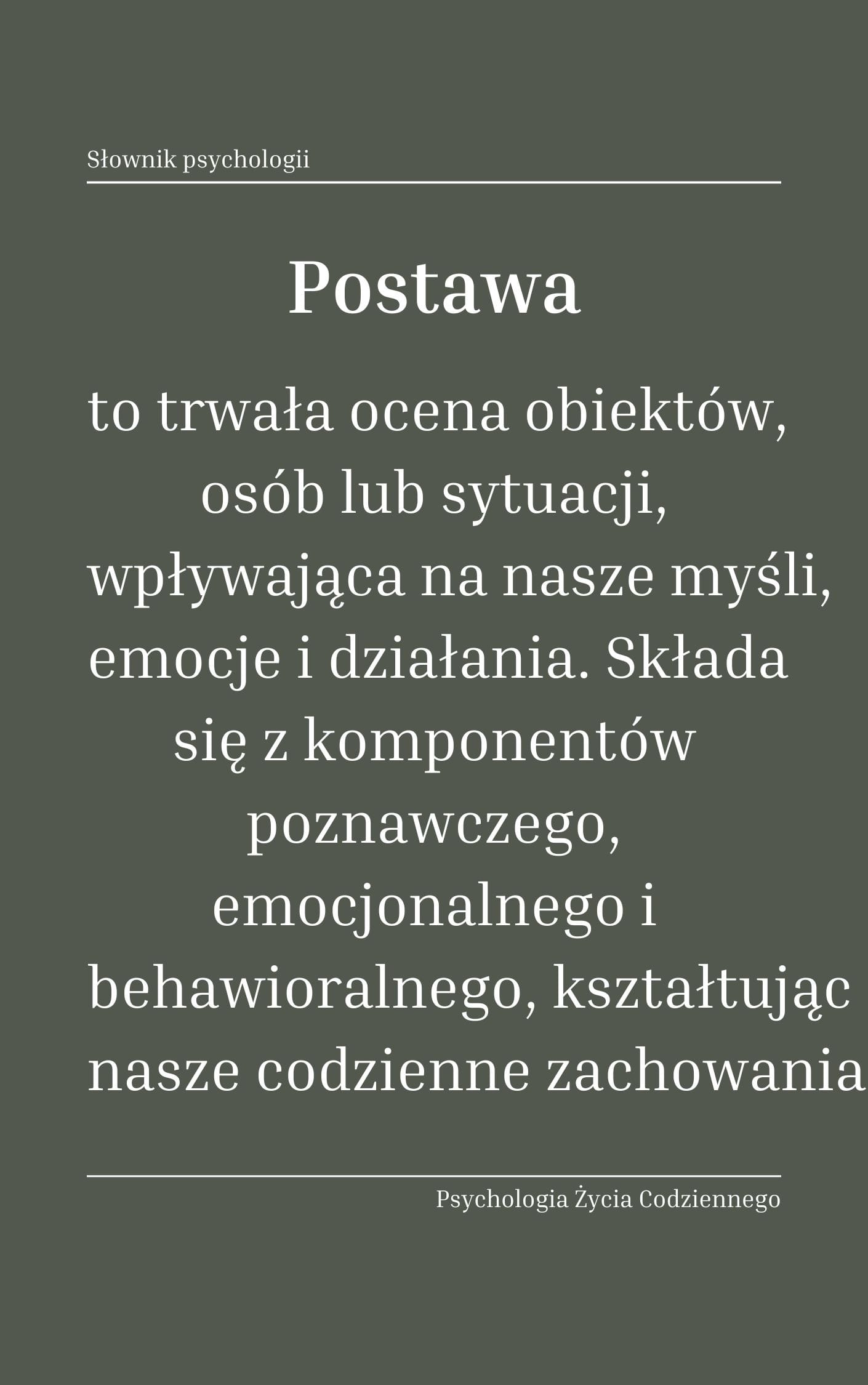 Co to jest postawa