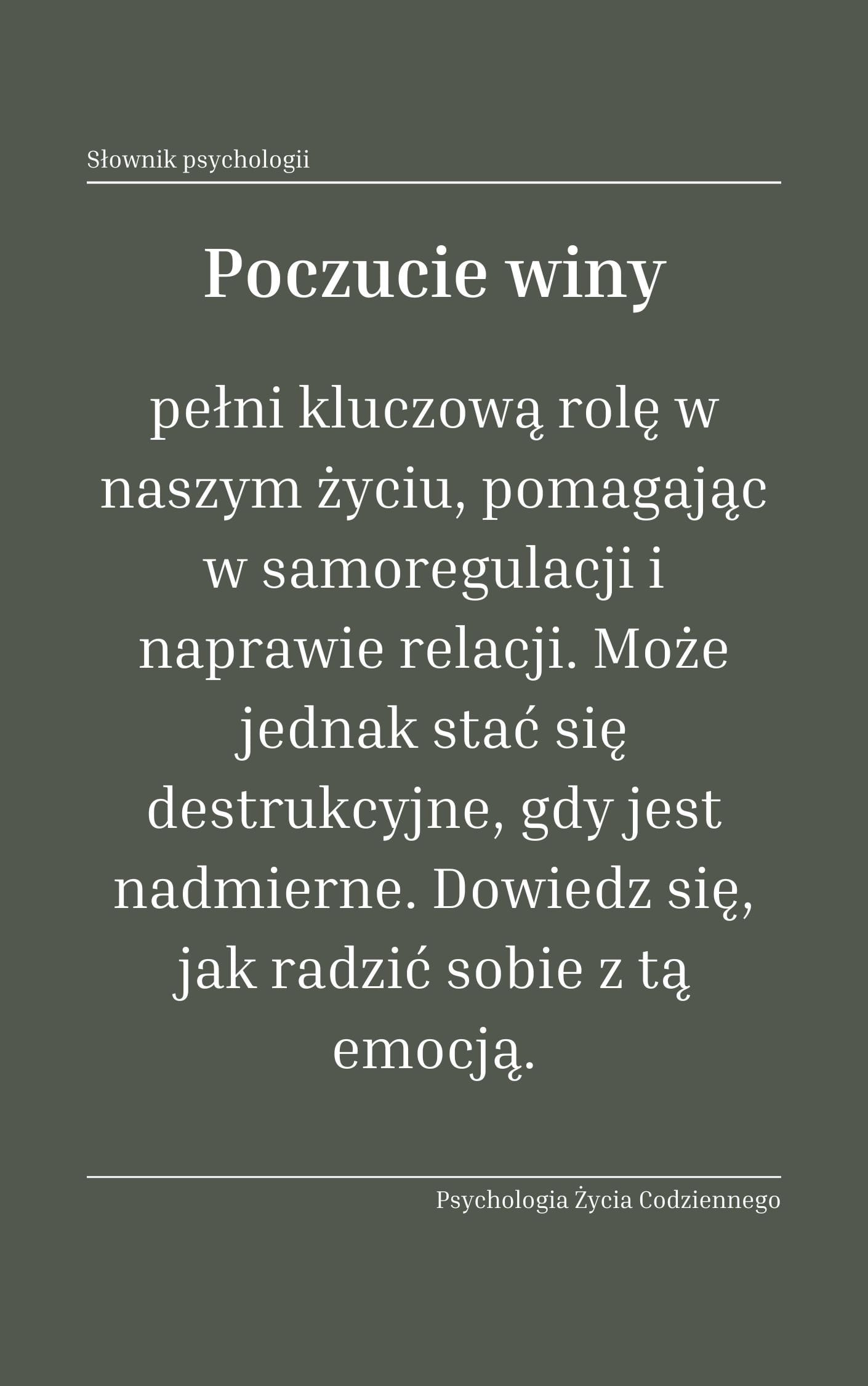 Czym jest poczucie winy