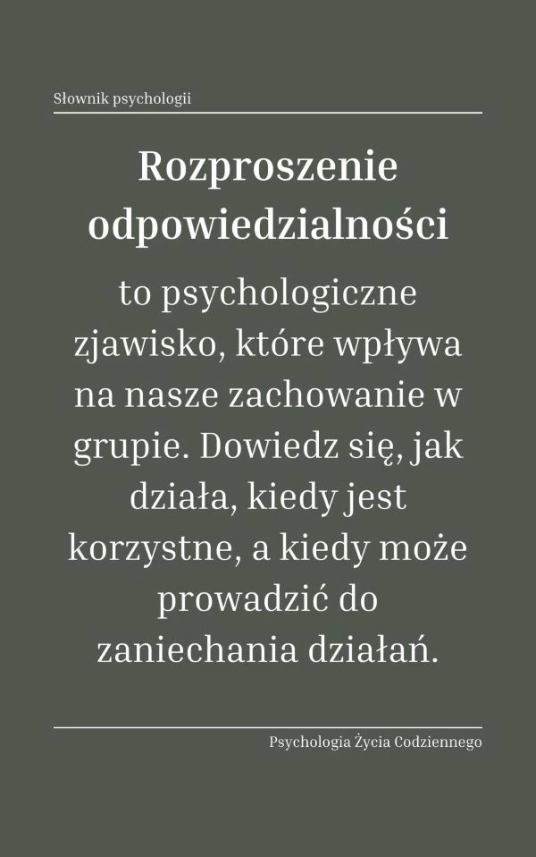 Co to jest rozproszenie odpowiedzialności