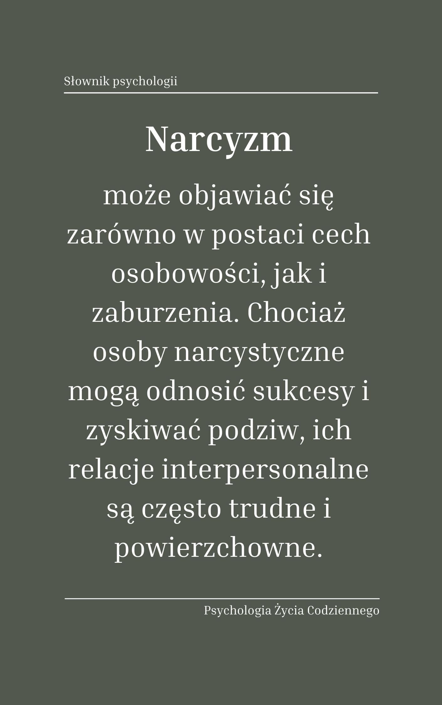Narcyzm (narcissism)