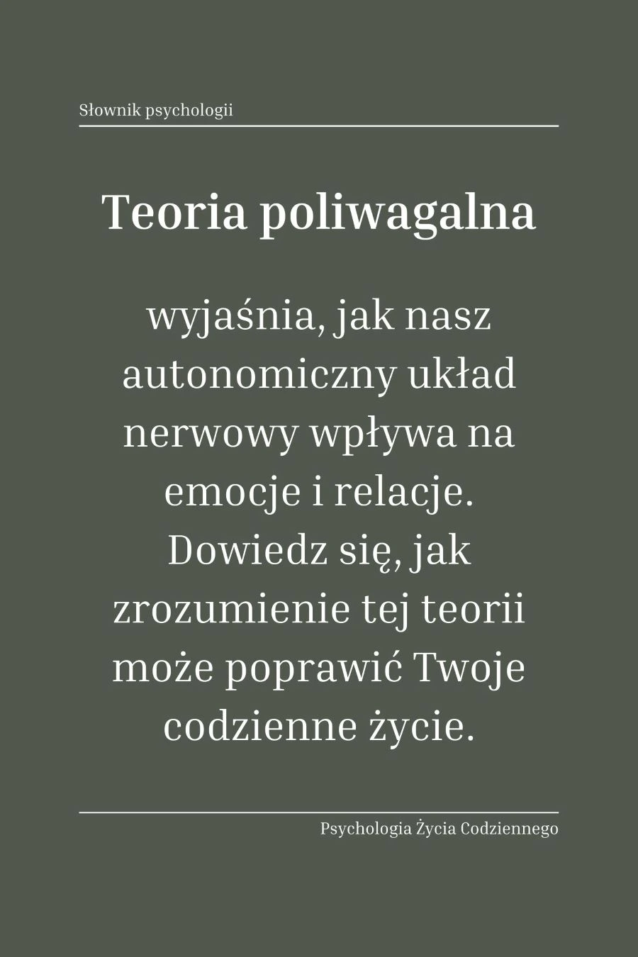 Czym jest teoria poliwagalna