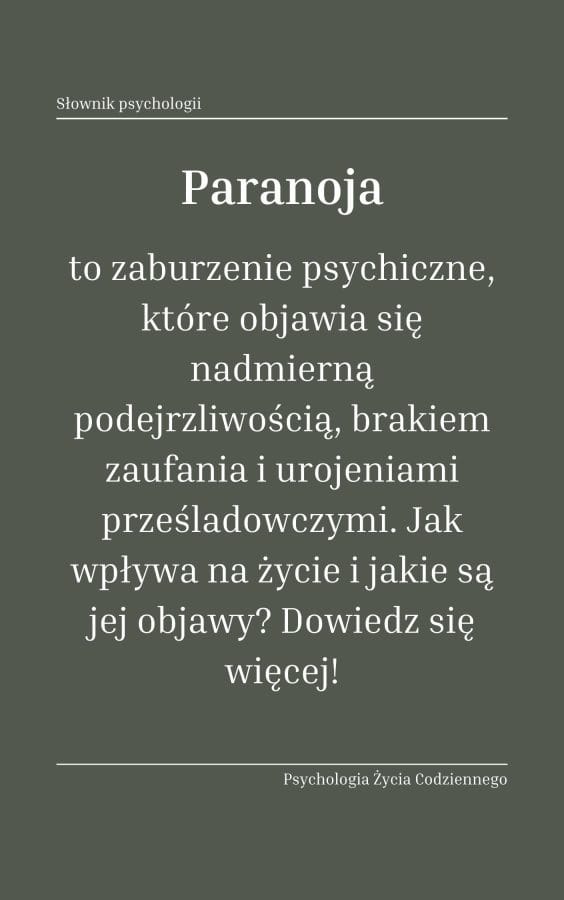 Paranoja (paranoia) 1 Czym jest paranoja
paranoia